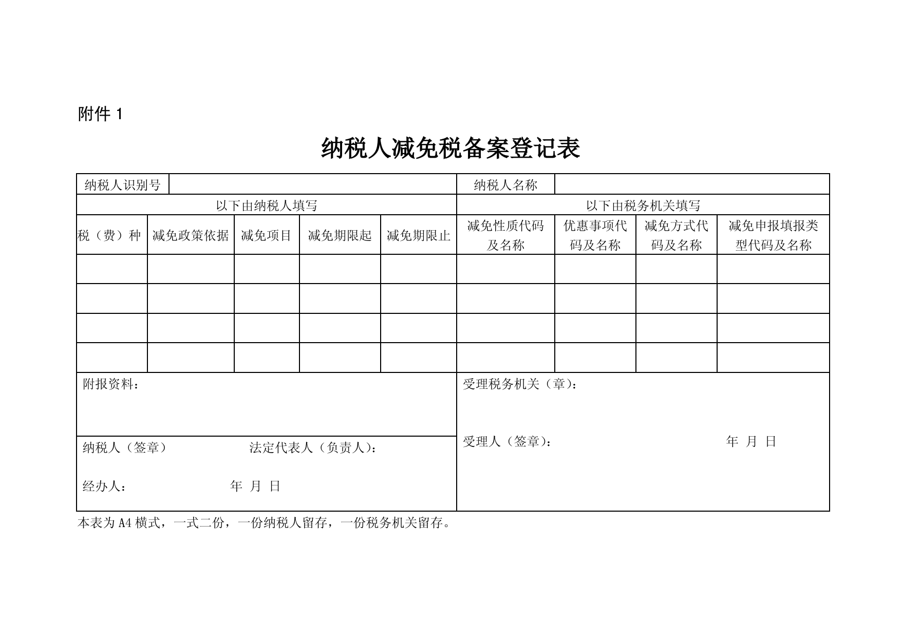 减免税需备案吗