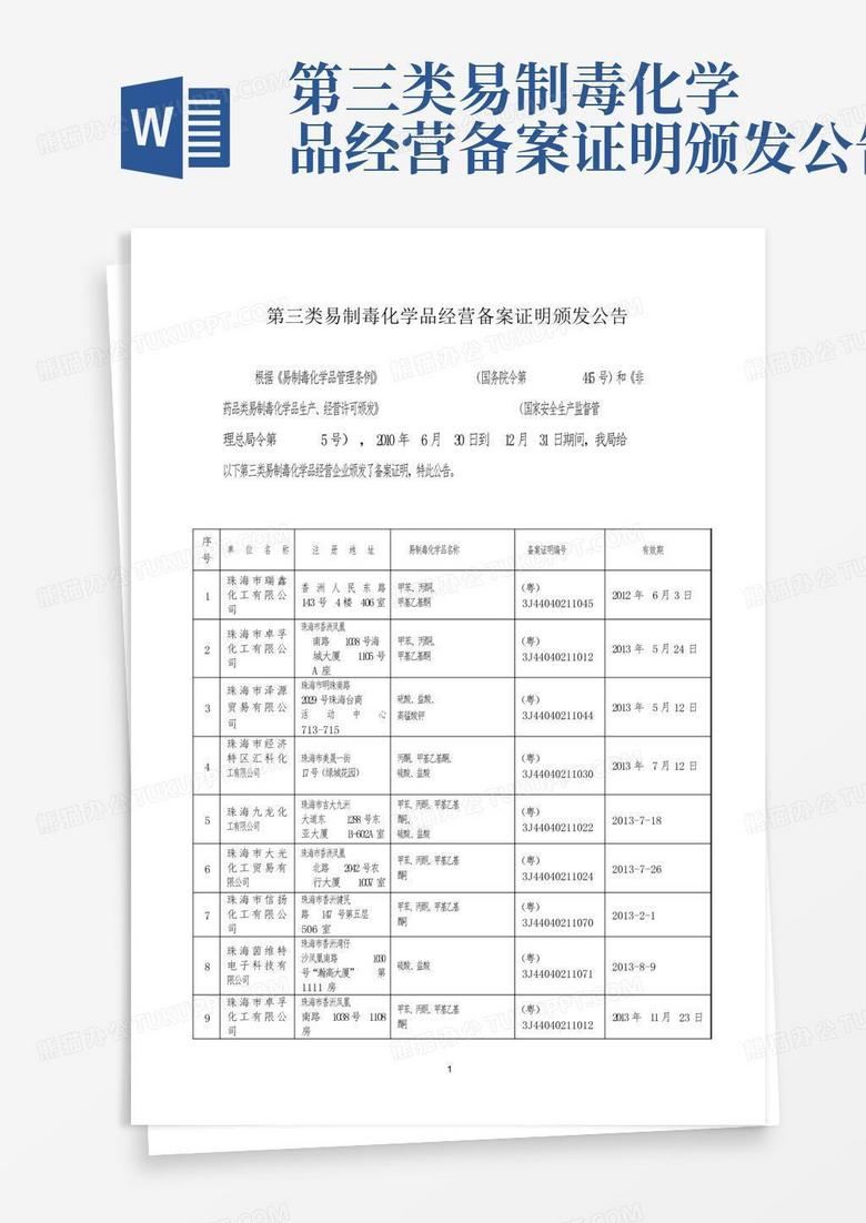 第三类易制毒备案要求