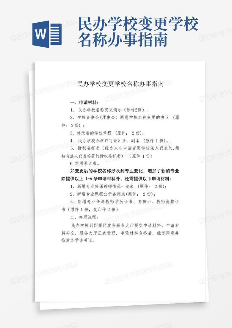 民办学校章程修改事后备案清单